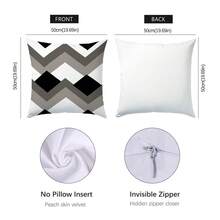 6 piezas Fundas de cojín minimalistas en blanco y negro con diseño geométrico Home Sweet, impresas por un lado en tela de terciopelo suave, tamaños 45*45/50*50/40*40CM para decoración del hogar, decoración de fiestas, regalo de cojín decorativo - 6 piezas-Verde - Ver 10