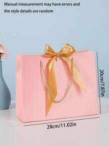5 piezas/1 pieza - Bolsas de regalo de papel kraft con diseño de paisaje, bolsas de compras, bolsos para empaquetar con asas, pañuelos con lazo, trick or treat, Halloween, Bolsa de gran capacidad blanca, bolsa de embalaje de regalos de Halloween y Acción de Gracias, Navidad, Año Nuevo, boda, cumpleaños, unicolor simple