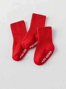 3 pares de calcetines antideslizantes para bebé, calcetines de caña alta de unicolor versátiles para niños de 1 a 3 años