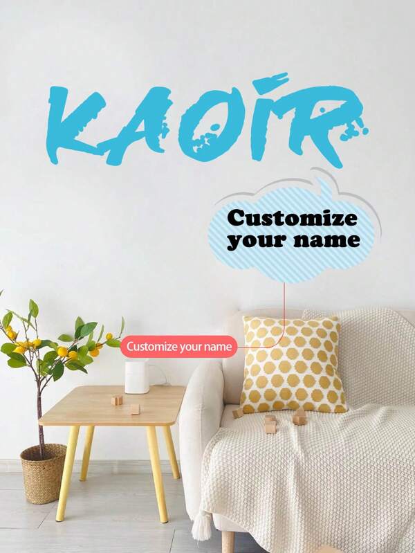 Custom Wall Stickers, Customizable Name,Wall Decals - PVC Self-Adhesive Removable Wall Stickers For Nursery, Kids' Room, Playroom, Or Classroom – Cute & Creative Wall Decor For Any Space Back To School