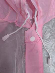 Impermeable transparente para niños con diseños variados disponible en varias tallas material resistente reutilizable cómodo protección lluvia y viento ideal escuela actividades al aire libre - Rosa - Ver 3