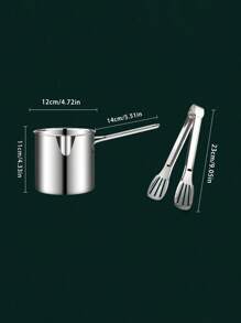 1 Set Edelstahl Fritteusen mit Filtern, kompakt und einfach zu bedienen, perfekt zum Zubereiten von knusprigen Kartoffelchips, Pommes frites, Fisch und Hühnchen. Ein Must-Have Küchengerät für das Kochen zuhause und das perfekte Geschenk für Feinschmecker und Hobby-Köche
