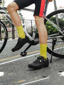 Zapatillas profesionales de ciclismo para bicicleta de carretera para hombre, zapatillas planas de ciclismo de velocidad, zapatillas de ciclismo antideslizantes, zapatos deportivos SPD para bicicleta de montaña antideslizantes para hombre - Negro - Ver 5