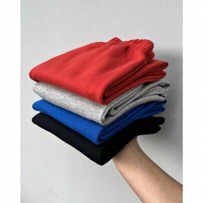 Kit 4 Calças Moletom Peluciado Infantil Unissex Sortido Abrigo Felpado para Inverno