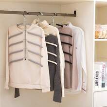 1-Piece Multi-Layer Clothes Rack, Metal Clothes Rack, Space-Saving, Suitable For Wardrobes, Closets, Bedrooms, Traceless Sponge Clothes Rack, 360 Degree Rotating Clothes Rack, Multi-Layer Space-Saving Clothes Rack, T-Shirt Clothes Rack, Wardrobe Storage Box, Bedroom Dormitory Accessories, Storage And Organization - Multicolor - View 2