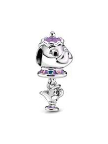 Disney Dije de carroza encantada con diamantes de laboratorio para el 100º aniversario de Disney, apto para brazaletes, joyería de plata 925 para mujeres