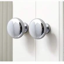 2 件装现代蘑菇形圆形铝合金单孔拉手橱柜抽屉衣柜门把手 - 查看 10