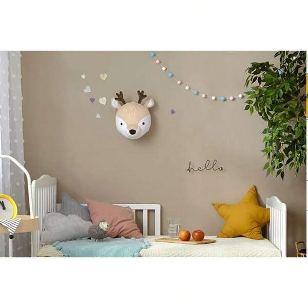 Decoración de pared dinámica estilo Ins: Decoración del hogar de estilo nórdico muñeco 3D de dibujos animados colgante, herramienta de enseñanza cognitiva de educación temprana