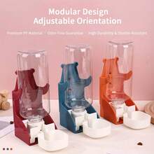 1 件适用于小动物的悬挂式饮水器 - 适用于猫、狗、鸟、兔子、仓鼠的自动宠物饮水器