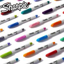 Crayola Evidenziatori Sharpie S-Note, pennarelli permanenti, in parte pennarelli per arte, in parte evidenziatori per disegnare, colori pastello assortiti, punta a scalpello, perfetti per studiare e prendere appunti - confezione da 20 pezzi