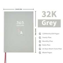1pc 365-Day Cartoon Planner, 365-Day Planner 32k Notepad Schedule Portable Diary For Students To Use For Daily Records Of Work And Study