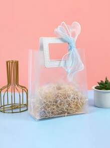 10/1 Bolso redondo transparente con efecto escarcha, bolsa de regalo del Día de San Valentín, bolsa de regalo de boda, bolsa de regalo de dama de honor con caramelos, bolsa de tienda de joyas, bolsa de regalo de dama de honor de boda