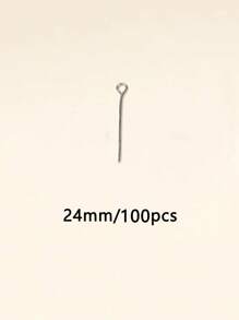 300/200/100 Pieces Of Nine-Character Pin (Box/Bag) Jewelry Accessories Nine-Character Pin Beading Needle 24MM-50MM Bendable Nine-Character Pin DIY Bracelet Necklace Earring Accessories Handmade Jewelry Accessories Pendant Accessories Bead String Material - Silver
