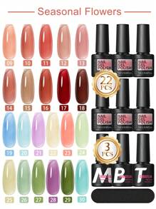 coscelia 25PCS 7ML Jelly Gel Nail Polish Set With Sheer Ice Clear Effect, 7ML Base Matte Top Coat, 22Colors Soak Off Crystal Translucent Nail Gel Polish Needed UV/LED Nail Lamp, Base & Top Coat Nail Supplies Nail File, Nude Pink Red Blue Purple Gel Nail Polish Kit Suitable For Women Or Nail Beginner DIY Nail Art Salon Set