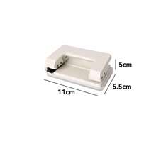 1pc Dual Hole Puncher, Portable Puncher, A4 Paper A5, Multifunctional Document Puncher, Loose Leaf Bill Card Binding, Office Supplies, Hand Account Metal Puncher, Stationery Accessories, School Supplies, Suitable For Boys And Girls, Students, White-Collar Workers, Teachers, Warehouse Staff, Etc,Back To School