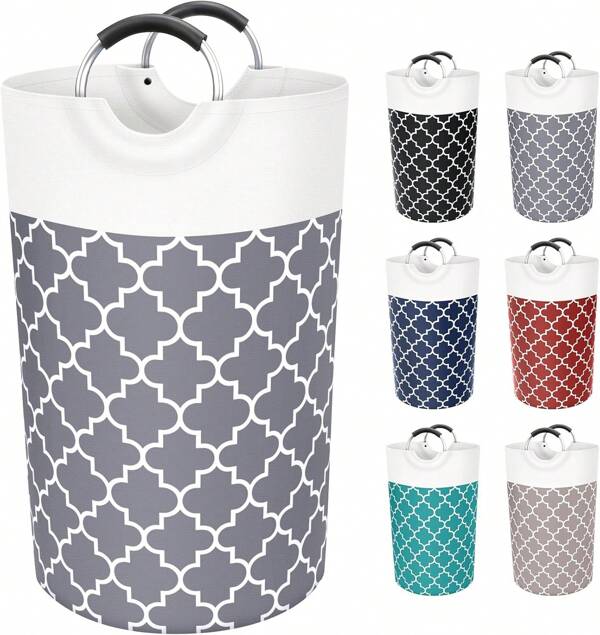 Large Laundry Basket Laundry Hamper Bag Washing Bin Clothes Bag Collapsible Tall With Handles Waterproof Travel Bathroom College Essentials Storage College Dorm, Family 82L