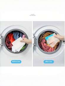 100Pcs/200pcs Bag Laundry Color Absorbing Paper, Prevent Color Transfer, Prevent Fading, Keep The Original Color Of Clothes, Can Be Mixed Washing, Suitable For Home Dormitory Washing Machine Color Absorbing Paper Suitable For Washing Clothes, Sheets, Curtains, Skirts, Shirts - Multicolor - View 4