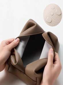 1pc New Stylish Simple Leather Tissue Box, High-Grade Home/Hotel/Restaurant Paper Napkin Organizer