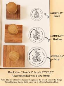 Timbro librario in legno personalizzato | Timbri di libreria personalizzati per acquirenti globali, Timbro di libreria in legno personalizzato | Timbri per libri personalizzati per amanti dei libri, Timbro per libri con fiori personalizzato in legno | Sigilli di libreria in legno per regali, ritorno a scuola, forniture scolastiche
