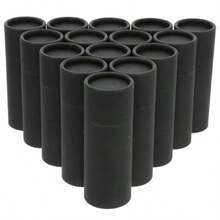 GTHHS15pcs Paper Tube Box Paper Jars Packing Tube Craft Tubes Cardbord Cylinder Perfume Boxes Packaging Lip Balm Containers Bottle Holder Kraft Cardboard Paperboard Lip Balm Tubes Black - 黑色 - 查看 1
