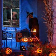 1 szt. - Straszna zasłona na okno z motywem horroru krwi, dekoracja na ścianę, drzwi, dekoracja domu, dekoracja na Halloween, dekoracja jesienna, dekoracja pokoju, dekoracja jesienna - Wielokolorowe - Zobacz 5