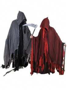 1pc Halloween Cloak Cloak Skeleton Clothes Mask Ghost House Chamber Dress Up Zombie Costume Props