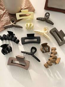 5pcs/Set Versatile Hair Clips In Various Styles And Colors For Women, Suitable For Daily, Party, Commuting, Vacation, Washing Face, Makeup And Outfit Matching Fashion Hair Accessories Beauty Claw Clips Casual Hair Claw