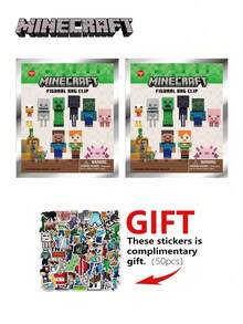 Minecraft 1 件  官方授权游戏角色钥匙扣系列神秘散装包夹随机一个 Alex Zombie 和 Steve 或其他背包吊坠生日和圣诞节礼物送给家人和朋友 - 彩色 - 查看 6