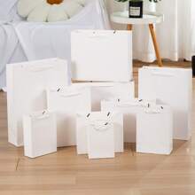 5 Stücke/10 Stücke/Anzug Tasche, Geschenktüte mit Marmoroptik, Geburtstagsgeschenktasche, Feiertags Kraftpapier Außenverpackung Tasche, vertikale weiße Kraftpapier Papiertasche, Party Zubehör hochwertige farbige Geschenkverpackungstasche für Kosmetik, Schmuck, Halsketten, Ringe
