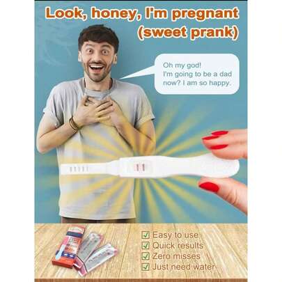 1 que thử thai giả - Kết quả dương tính 100% - Chơi khăm người thân yêu của bạn - Đồ chơi chơi khăm - Quà tặng ngày lễ - Quà tặng sinh nhật - Quà tặng hoàn hảo - Quà tặng - Đồ chơi
