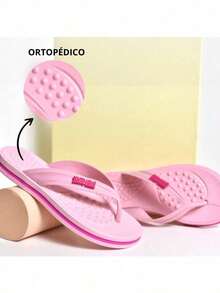 Women's Flip Flops Sandal Anatomical Orthopedic Non-Slip New Release - Baby Pink - View 2