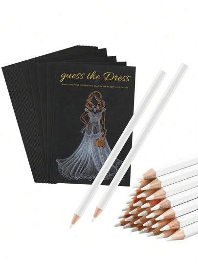 Los juegos de despedida de soltera para los invitados incluyen tarjetas de juegos de ducha nupcial y lápices solubles en agua, decoraciones de boda divertidas, artículos para fiestas y ideas de juegos para la fiesta de boda