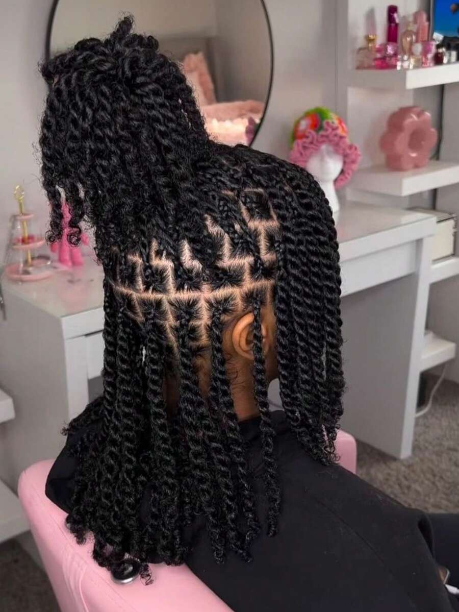 Afro Kinky Bulk Human Hair Extension, Human Hair Afro Curly Bulk Extensions, 50g/Pcs Crochet Extensions For Knotless Braiding, Micro Twists, Loc Repair, 8-18 Inch For Protective Afro Hairstyles, Sporty Style Unisex Natural Look For All Ethnicities - SNatural - View 1