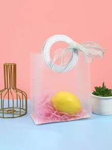10/1 Bolso redondo transparente con efecto escarcha, bolsa de regalo del Día de San Valentín, bolsa de regalo de boda, bolsa de regalo de dama de honor con caramelos, bolsa de tienda de joyas, bolsa de regalo de dama de honor de boda