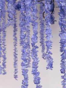 165cm Chiffon Lilac Flower Garland, Party & Wedding Hanging Decor, 1pc. Blue-Purple Artificial Flower Vertical Vines, Hangable. For Wedding Decor, Garden Decor, Living Room Decorations, Room Decor, Outdoor Decor, Home Decor, And Party Decor.