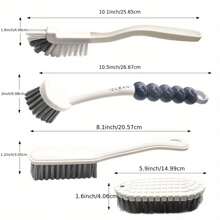4-Piece Multi-Size Nylon Cleaning Brush Set, Modern Assorted Colors Ergonomic Handle Non-Scratch For Kitchen Bathroom Shoe Cleaning Including Dish Brush Cup Brush Scrub Brush - Ideal For Home Cleaning Spring Cleaning [ Kitchen Cleaning Brush, Dish Brush]