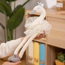 可爱三色皇冠天鹅毛绒玩偶娃娃，公主柔软填充天鹅仙女娃娃，生日礼物，结婚回礼 - 彩色 - 查看 13