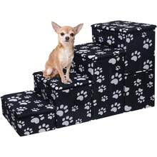 Local Delivery-Yofit Dog Stairs With Storage, Foldable Pet Steps For High Beds, 3-Step Pet Stairs Ramp Puppy Toy Storage Box For Dogs Cats Small Pets (Gray) - 4 Step-Black - View 1