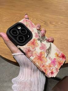 Flower 1pc New Fresh Floral Pattern Soft Matte Anti-Fall Phone Case Compatible With Apple And Models 15/15Plus/15Pro/15ProMax Waterproof Shockproof Scratch Resistant - Multicolor - View 6
