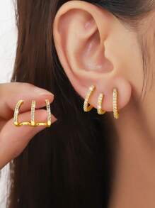 Winglove 1 Pair Of Fashion S925 Sterling Silver Zirconia Crown Stud Earrings Fine Jewelry Gift For Women