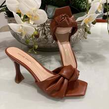 SHOW SHOW Women's Clogs With Knot - Rust Brown - View 6