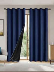 2pcs Blackout Curtains Thermal Insulated Lined Window Curtain Panels For Living Room, Bedroom, Kitchen, Bathroom, Home Decor Curtains For Living Room Room Decor Home Decor Living Room Kitchen Decor Living Room Decor Room Decor Curtains Bedroom