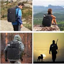 Großer Kapazität Wanderrucksack, taktischer Rucksack mit vielen Fächern, geeignet für Wandern, Radfahren und Outdoor-Sport, Rucksack für Wanderungen