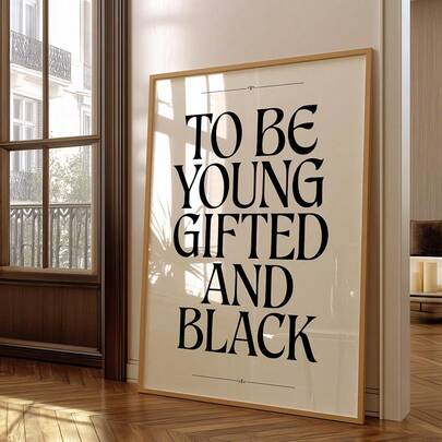 1pc Black Excellence Wall Art Picture Quotes Graduate Prints Canvas Paintings Typography Posters Black Art Decor For Bedroom, Living Room, Or Apartment Wall Decor Gift For Her Unframed Or Framed