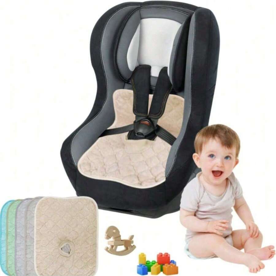 Baby Diaper Pad, Children's Car Seat Cushion, Children's Toilet Training Seat Protector, With Waterproof Lining, Suitable For Strollers And High Chairs - Multicolor - View 1