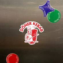 3 件趣味“Doner Kebab”乙烯基贴纸，土耳其快餐设计贴纸，适用于汽车贴纸、保险杠贴纸、手机、笔记本电脑、行李箱、旅行配件