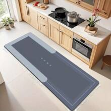 1 pièce Tapis de sol de cuisine en terre de diatomées, base en caoutchouc, surface antidérapante et résistante à l'usure, facile à nettoyer, convient pour la cuisine, la salle de bain et l'entrée