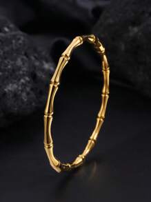 Camhanno 1 pieza Brazalete minimalista retro de acero inoxidable adecuado para uso diario de mujeres/regalo perfecto para el Día de San Valentín y Navidad para amigos