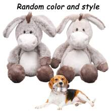1pc Cute Cartoon Donkey Plush Doll, Random Color, Companion For Dogs To Sleep With, Allowing Dogs To Self-Exercise, Suitable For Small And Medium Breed Dog Toys