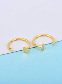 S925 Sterling Silber Bauchnabelpiercing, minimalistischer Stil, glatter Bauchnabelring, Mini-Bauchnabelspange, geeignet für den täglichen Gebrauch von Frauen